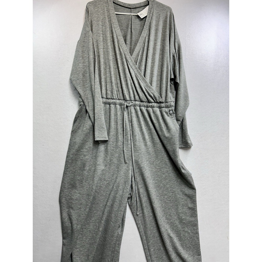 LIVI Lane Bryant Gray V-Neck Drawstring Waist Jumpsuit Plus Size 18/20 NWT